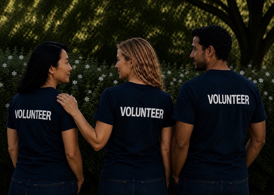 ACCESS volunteers standing together outdoors.
