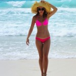 girl on beach vacation